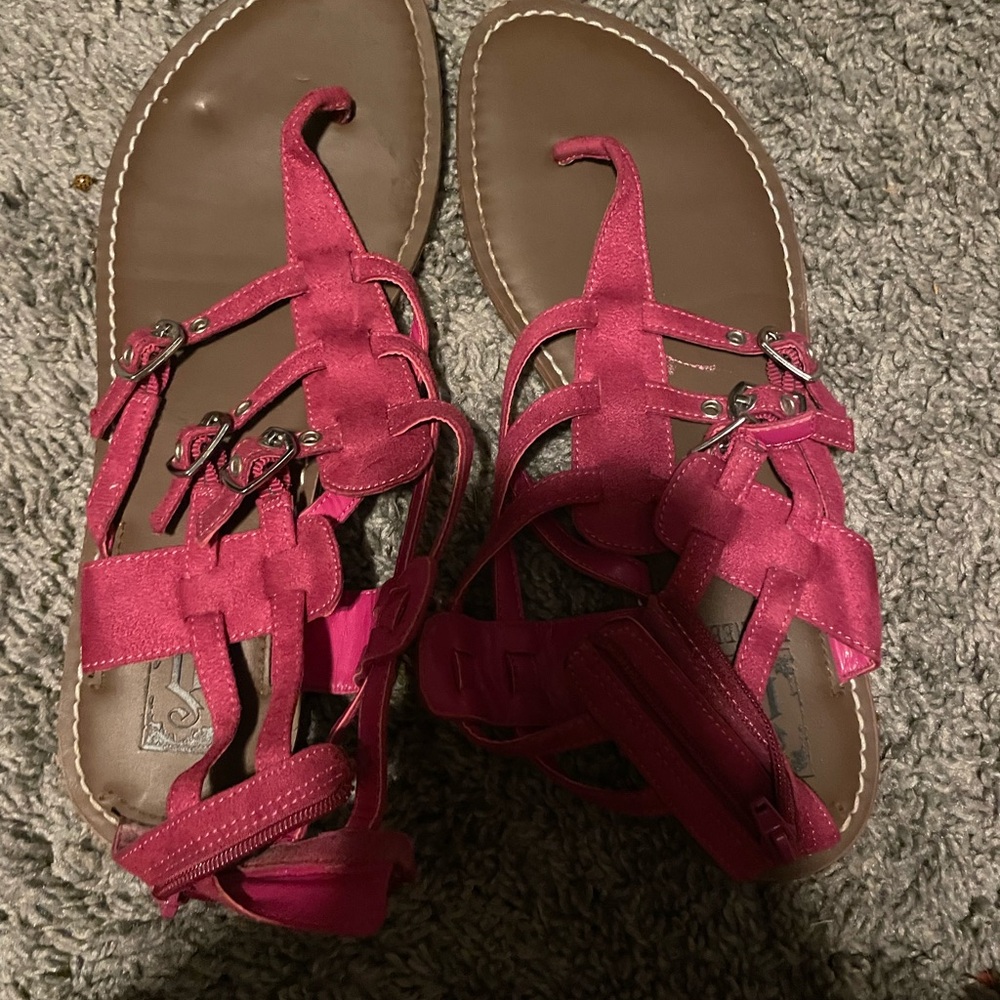 Decree Fuchsia Strappy Sandals